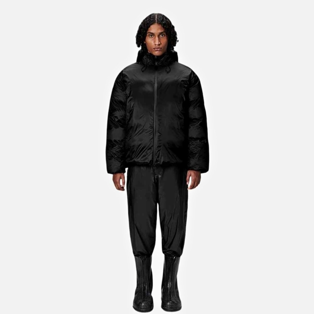 Rains Unisex Kevo Puffer Jacket in Black - L